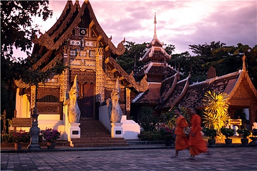 亚洲,泰国,清迈,寺院,契迪