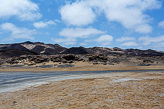 岩石构造,纳米比沙漠,蓝天
