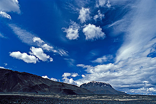 云,火山,桌山,冰岛,高地,欧洲