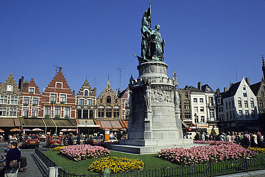 比利时,城市广场,传统建筑