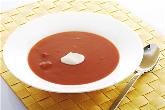 西红柿汤,奶油