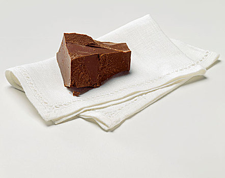 巧克力块,休息,亚麻布,餐巾