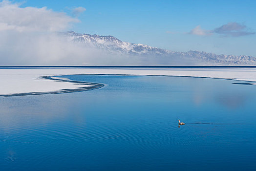 冬季的赛里木湖,如诗如画