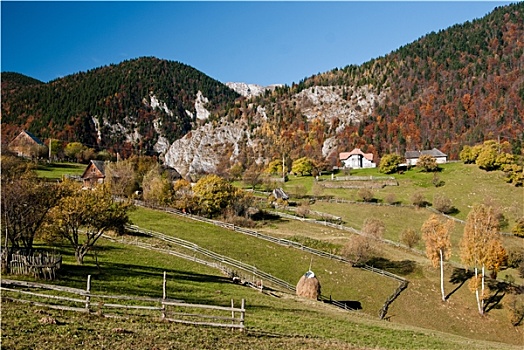 乡村,风景,罗马尼亚