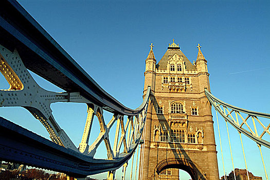 英国,英格兰,伦敦,塔桥,泰晤士河,开合式吊桥,特写,欧洲,建筑,地标建筑,桥,建造