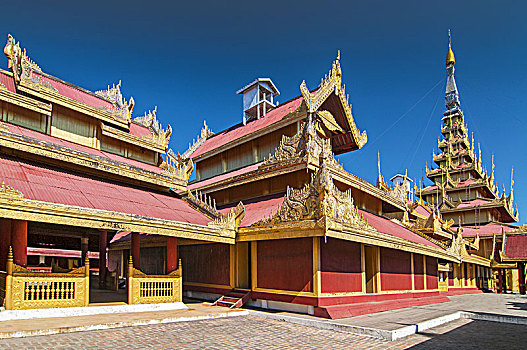 曼德勒,宫殿,缅甸,皇宫