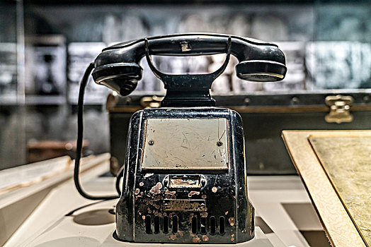 中国山西省八路军太行纪念馆收藏的老式电话