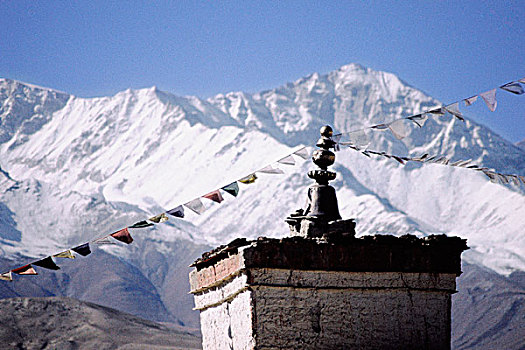 尼泊尔,古老,纪念碑,山