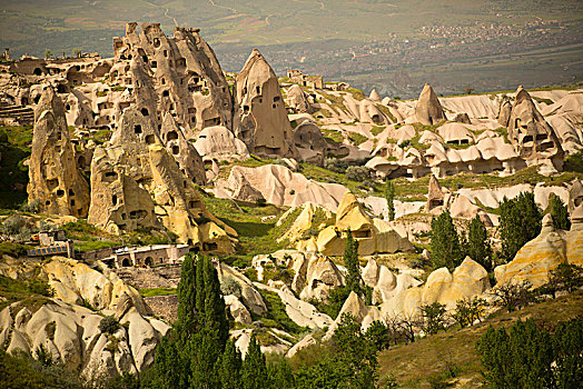 区域,石头,城堡,乌希萨尔,卡帕多西亚,土耳其