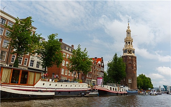 阿姆斯特丹,运河,塔,荷兰