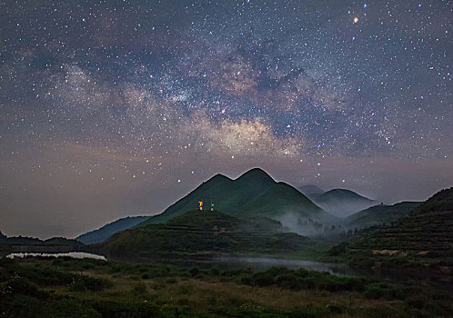 青龙山星夜