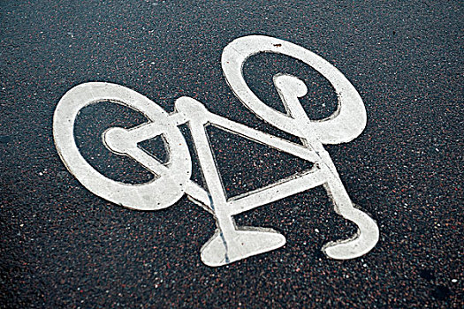 自行车道,标识,途中,斯德哥尔摩,瑞典