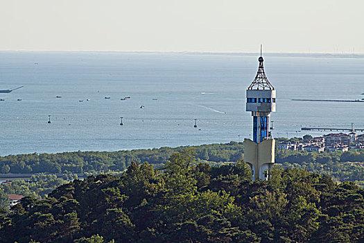 北戴河,南戴河,联峰山,浴日亭,亭子,树木,森林,建筑,标志,旅游,景点,休闲