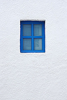 蓝色,窗户,教堂,圣托里尼岛,基克拉迪群岛,希腊群岛,希腊
