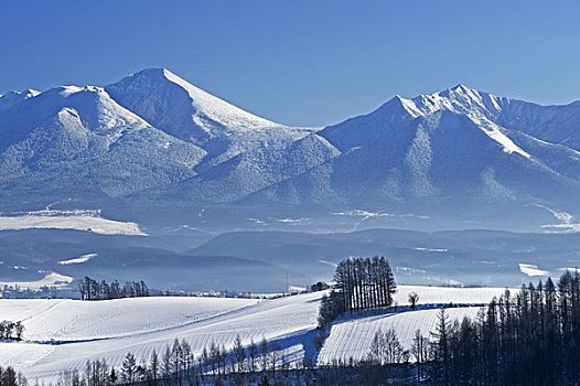 十胜岳山,地点,冬天