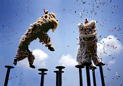 香港回归十周年图片展览－香港舞狮