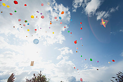 气球,漂浮,天空