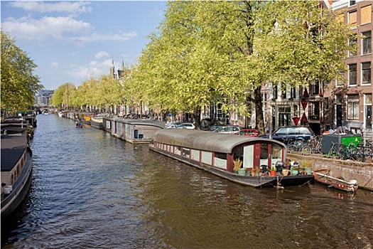 船屋,运河,阿姆斯特丹
