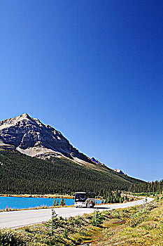 巴士,旅游,冰原,大路,班芙国家公园,加拿大,落基山脉,艾伯塔省