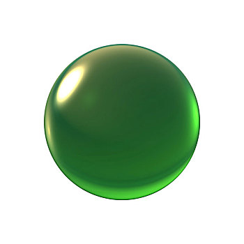 水晶,绿色,球