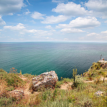 海岸,海岬,保加利亚,黑海