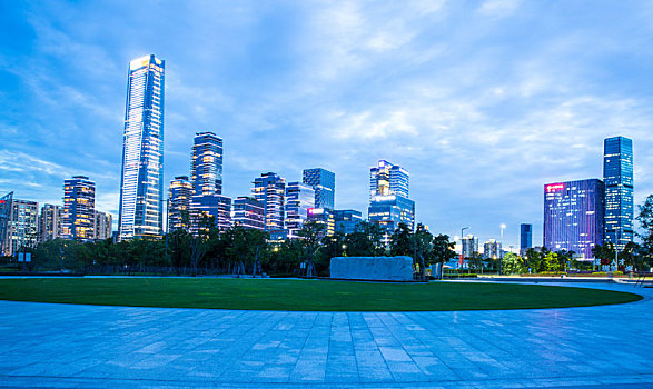 广东省深圳市南山区后海片区夜景