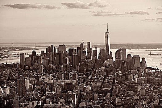 纽约,市区,天际线,风景