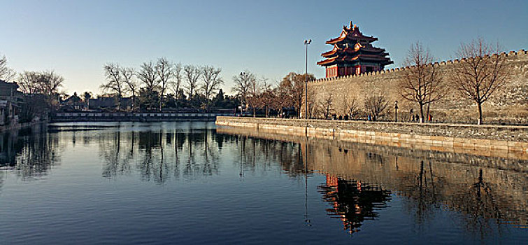 北京,传统建筑,紫禁城,故宫博物院琉璃墙古建筑