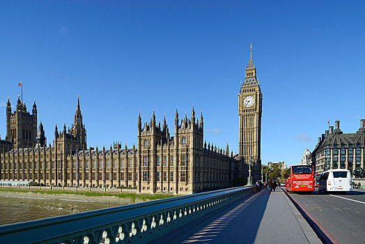 威斯敏斯特宫,议会大厦,大本钟,伦敦,英格兰,英国,欧洲