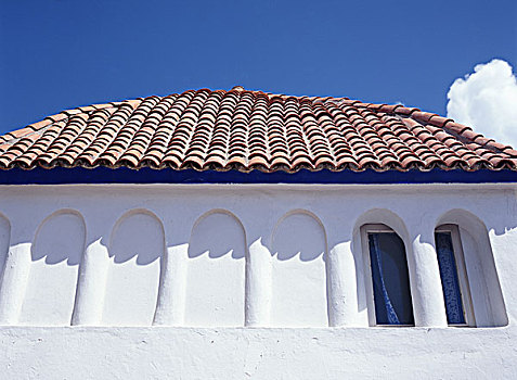 摩洛哥,利雅得,刷白,户外,赤陶,瓦屋顶
