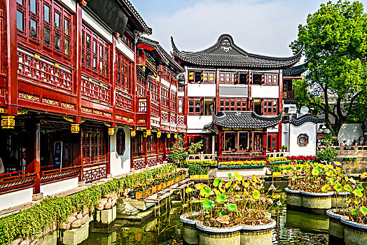 上海豫园老街城隍庙小吃街