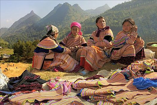 越南人,女业务员,正面,山地,风景,北河,北越,东南亚