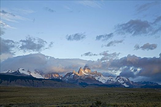 日出,国家公园,洛斯格拉希亚雷斯,阿根廷,巴塔哥尼亚,南美