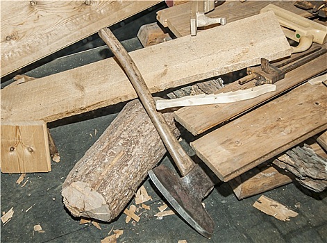 木匠,木头,工具