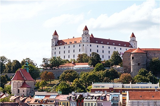 布拉迪斯拉瓦,城堡,上方,老城