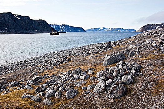 游船,船,峡湾,斯瓦尔巴特群岛,斯匹次卑尔根岛,挪威