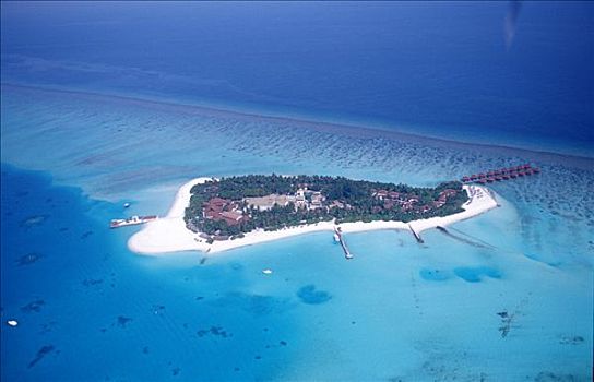马尔代夫,岛屿,空气,图像