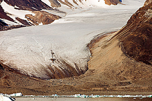 北极,斯瓦尔巴特群岛,冰河,脚趾,碎片,闲适,罐,风景,右边