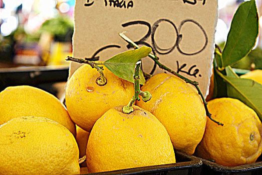 柠檬,市场货摊