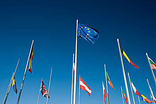 国际,旗帜,正面,欧洲,区域,地区,卢森堡