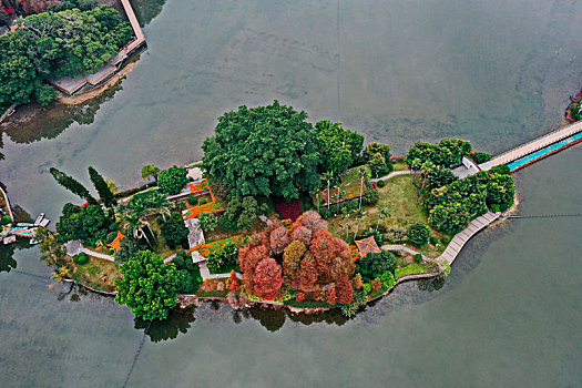 广州,流花湖公园,琴岛