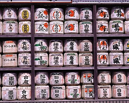 日本,桶,日本米酒,庙宇