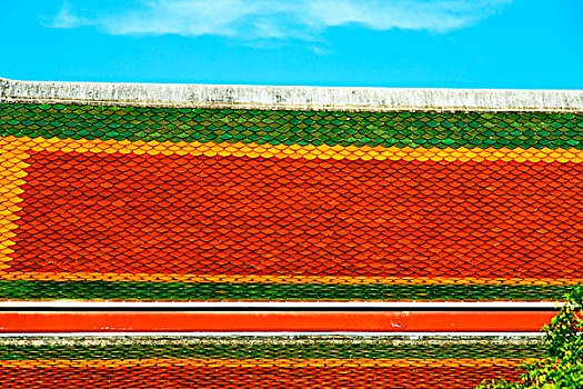 泰国,抽象,穿过,彩色,屋顶,寺院,宫殿,寺庙,曼谷,亚洲,天空