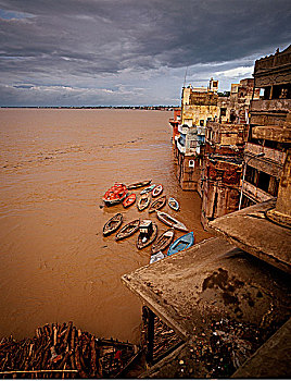 恒河,季风,瓦腊纳西,印度