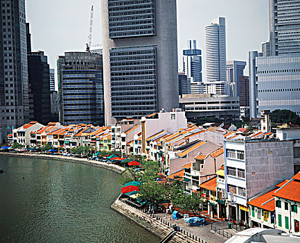新加坡,新加坡河,城市,大幅,尺寸