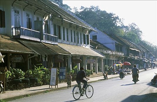 老挝,琅勃拉邦,街道