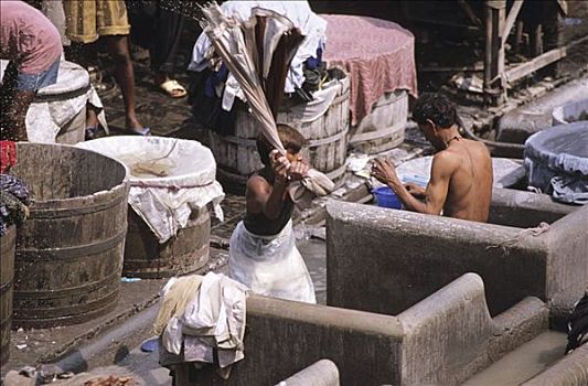 大,洗衣服,地区,孟买,印度