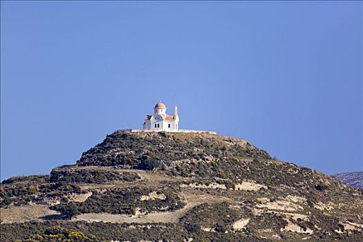 先知,教堂,山,靠近,克里特岛,希腊