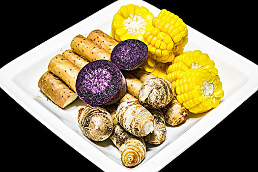 杂粮玉米山药芋艿紫苏