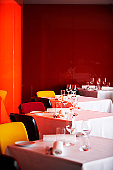 彩色,餐厅,餐馆
